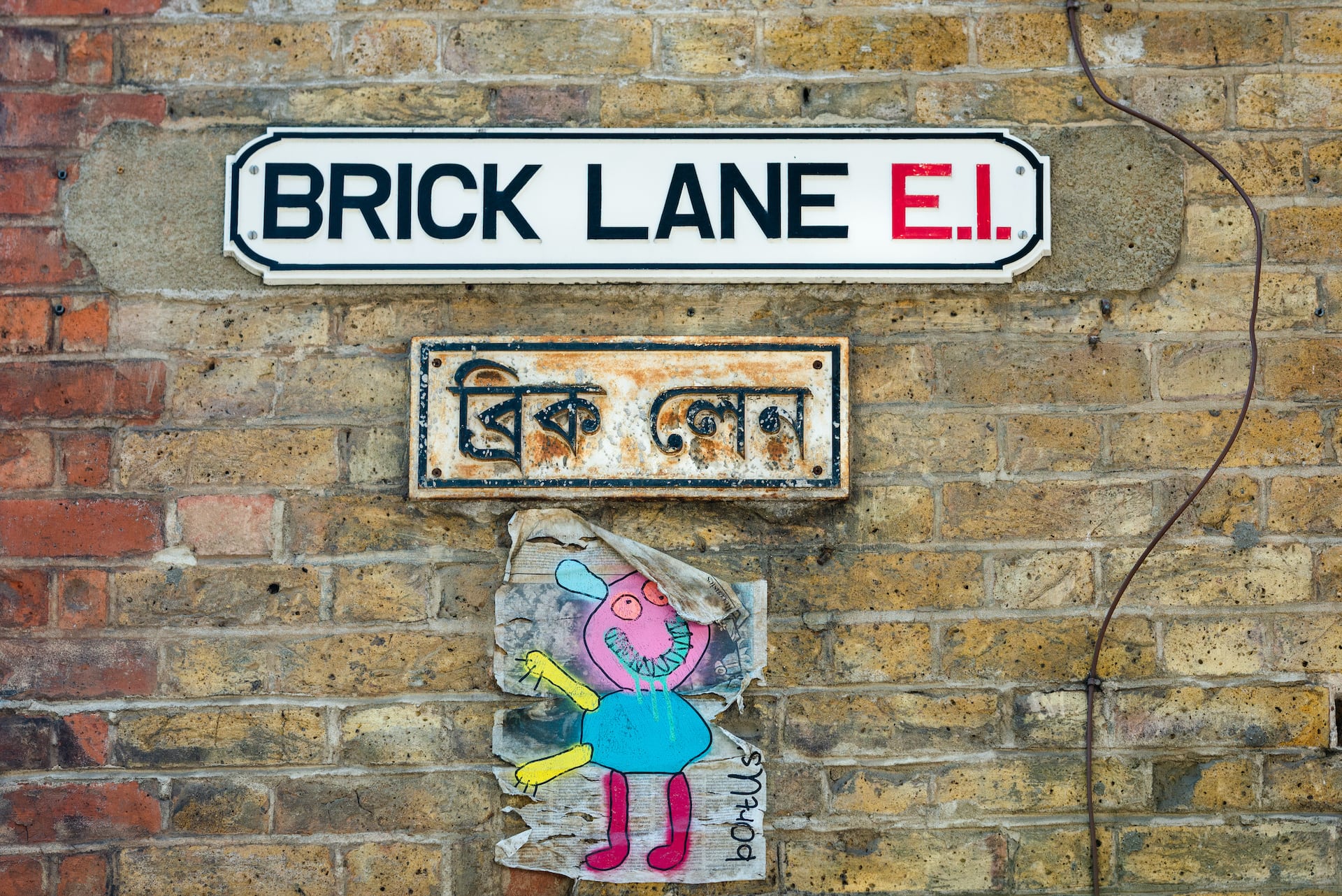 Straßenschild der Brick Lane in London