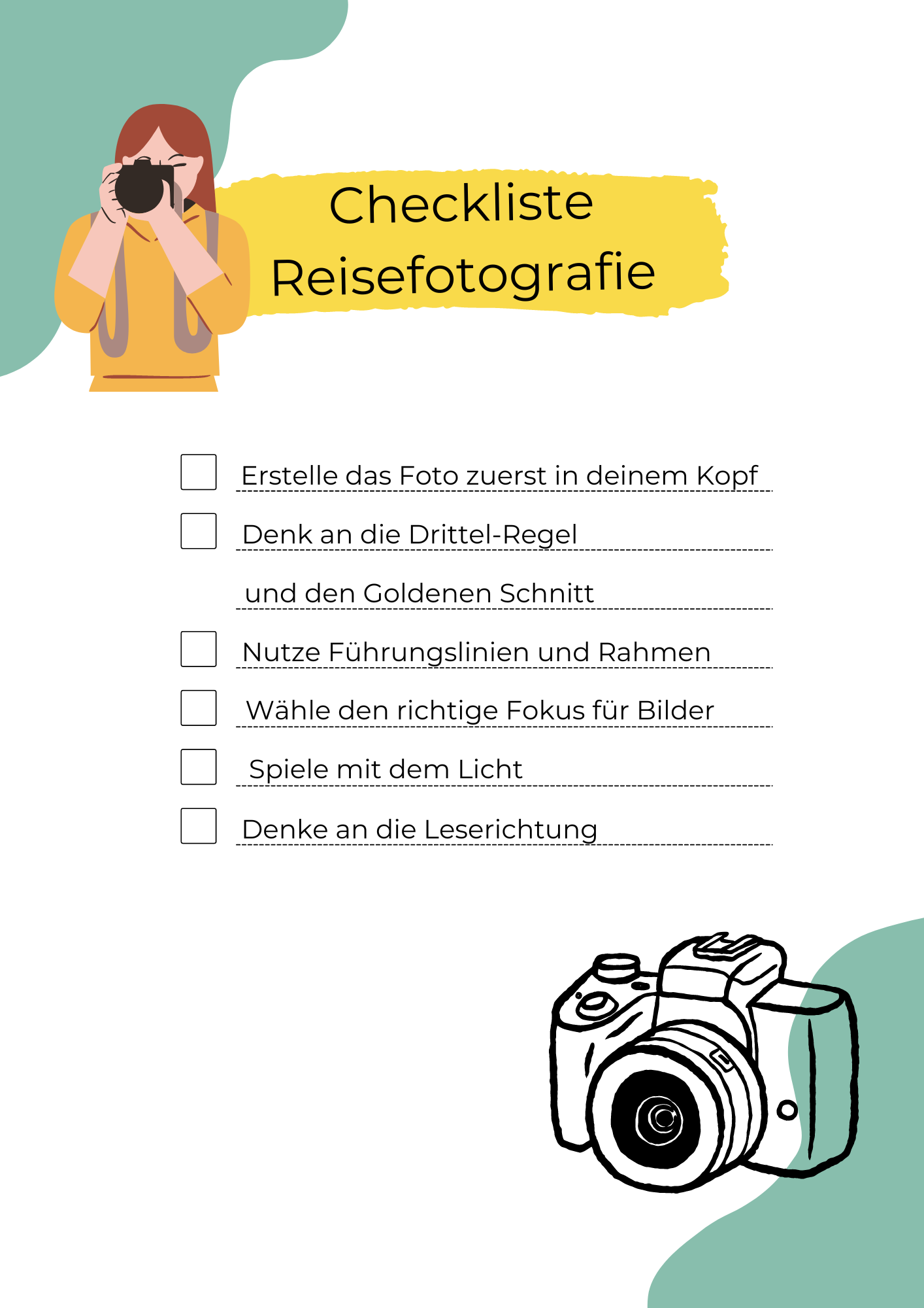 Checkliste Reisefotografie