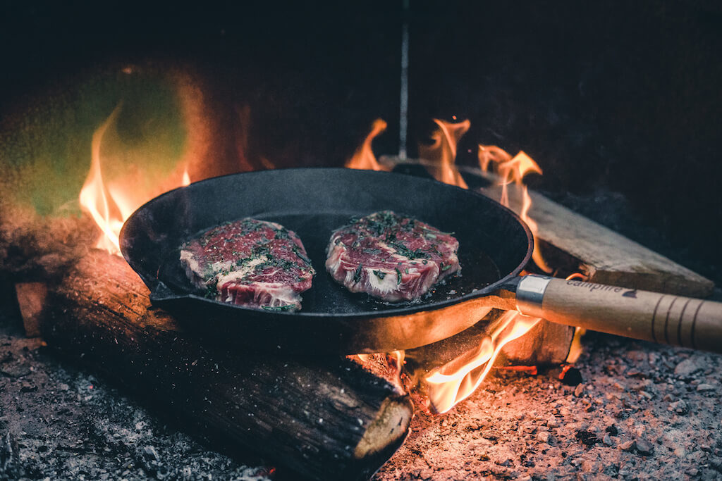 Auch ein Steak kann ein Camping Rezept sein