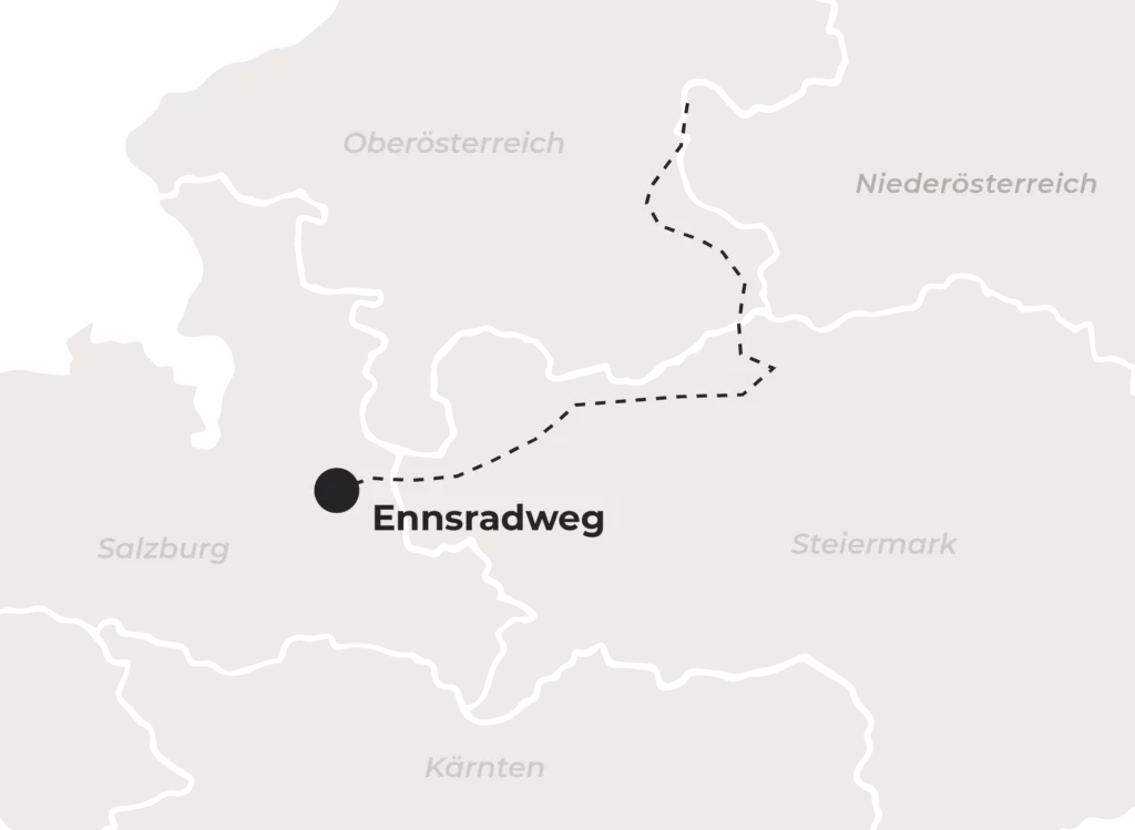 Karte Ennsradweg