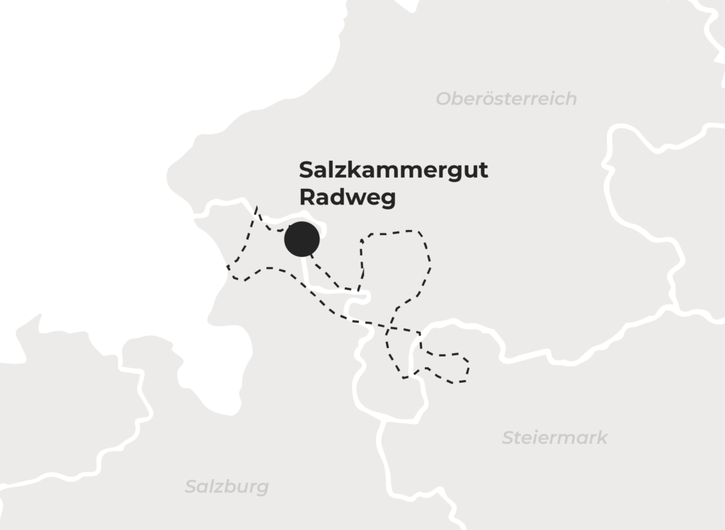Karte vom Salzkammergut Radweg