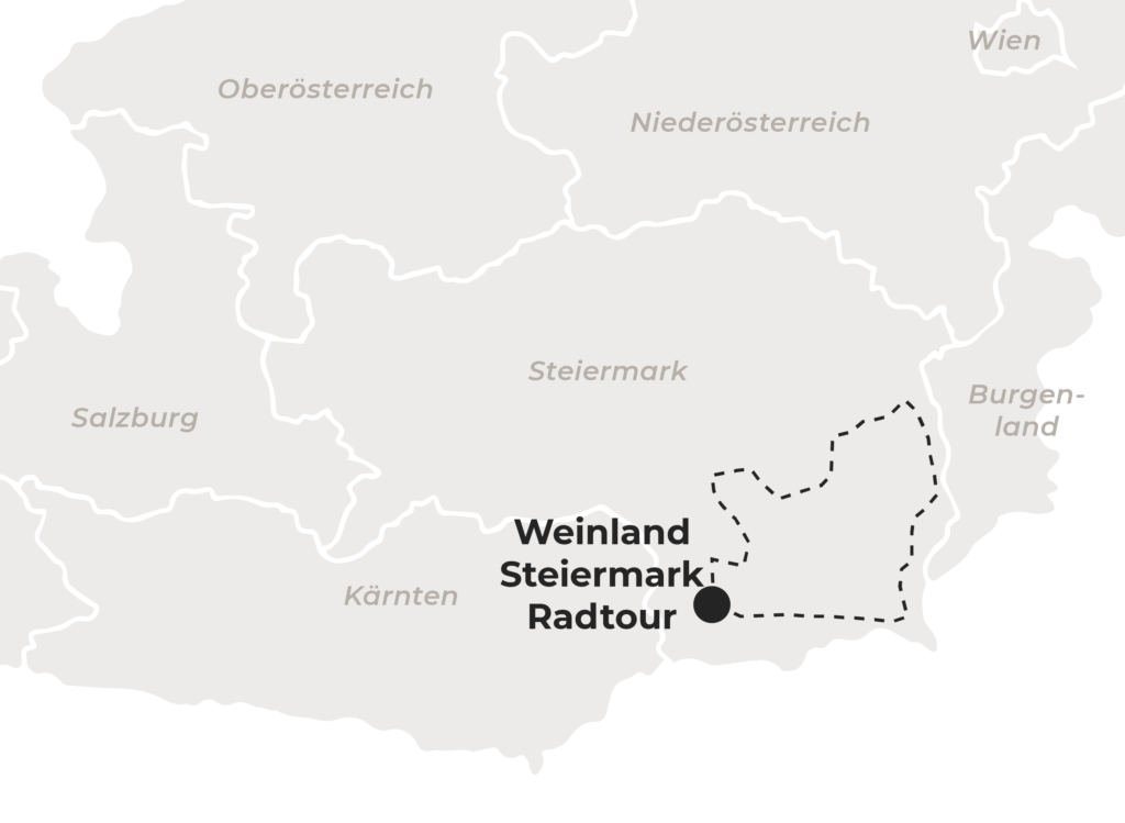 Karte Weinland Steiermark Radtour