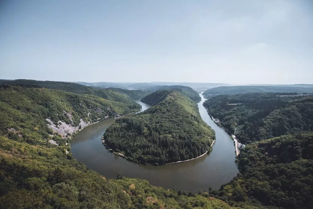 Reise durch Deutschland schöne Fluss in Saarland