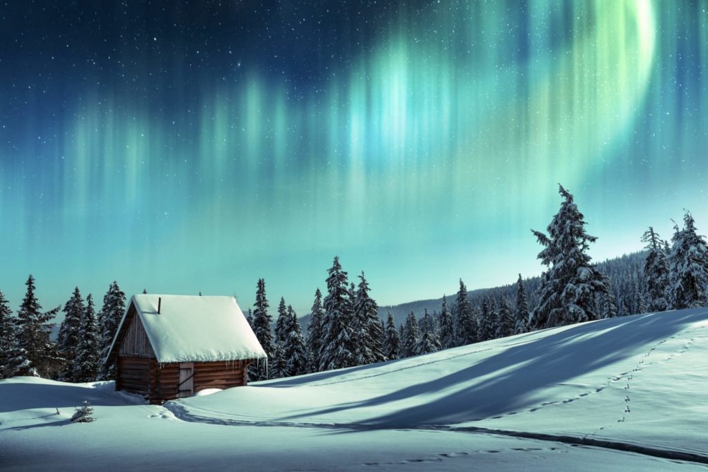 Finnland Winter in Nordlichter Finnland