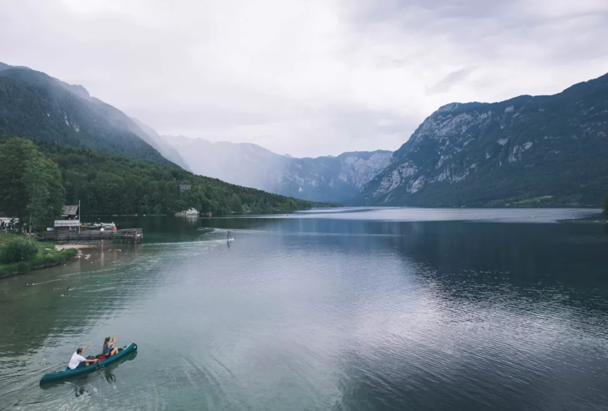 Kanu Bohinjsko jezero in Slowenien