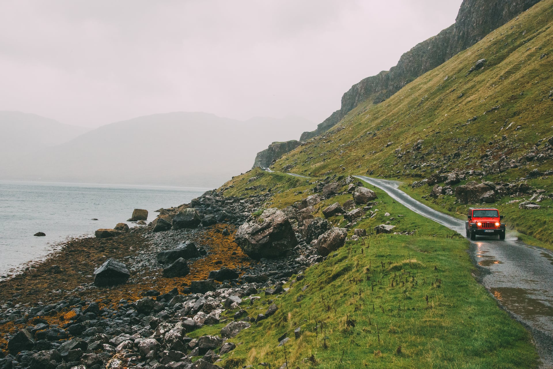 Roadtrip in Europa Schottland Autofahrt