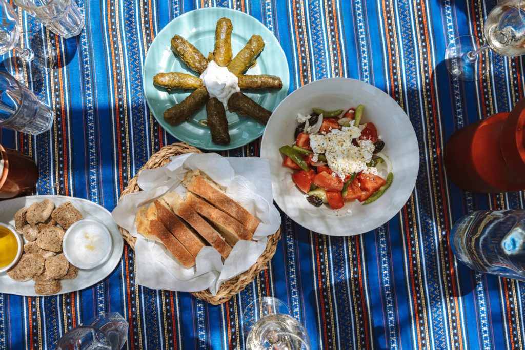 Typisch griechisches Essen bei einem Korfu Urlaub
