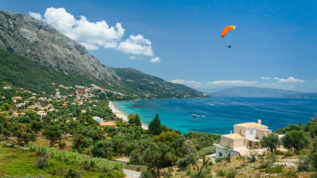 Paragliding beim Korfu Urlaub