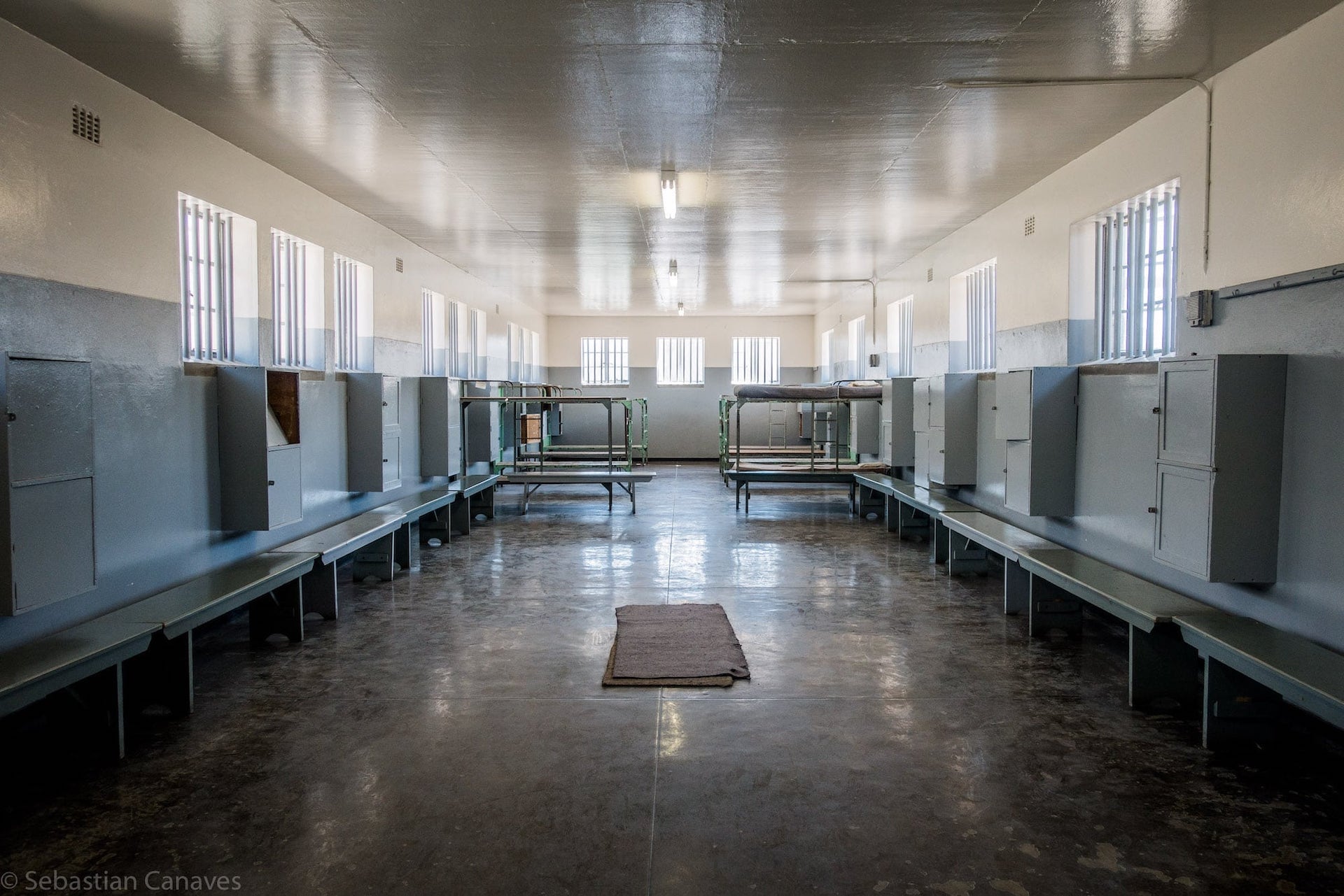 ehemaliges Gefängnis auf Robben Island in Kapstadt Südafrika