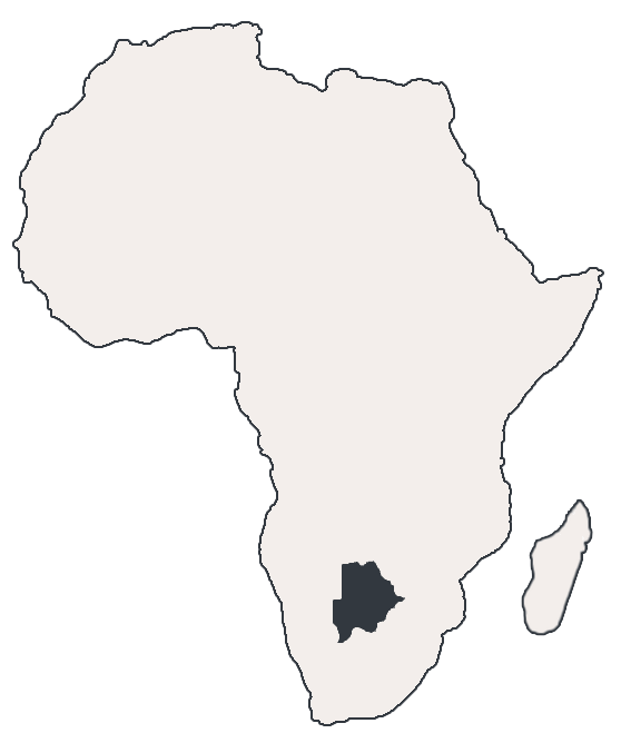 botswana innerhalb afrika karte