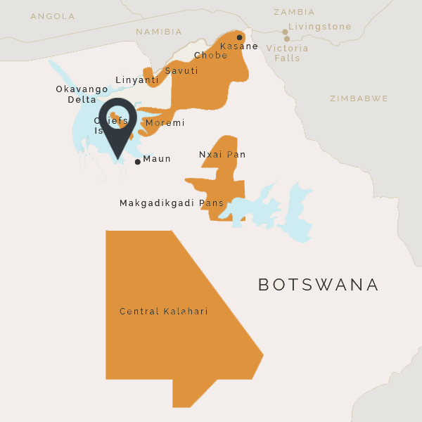 Botswana Okavango Delta Karte