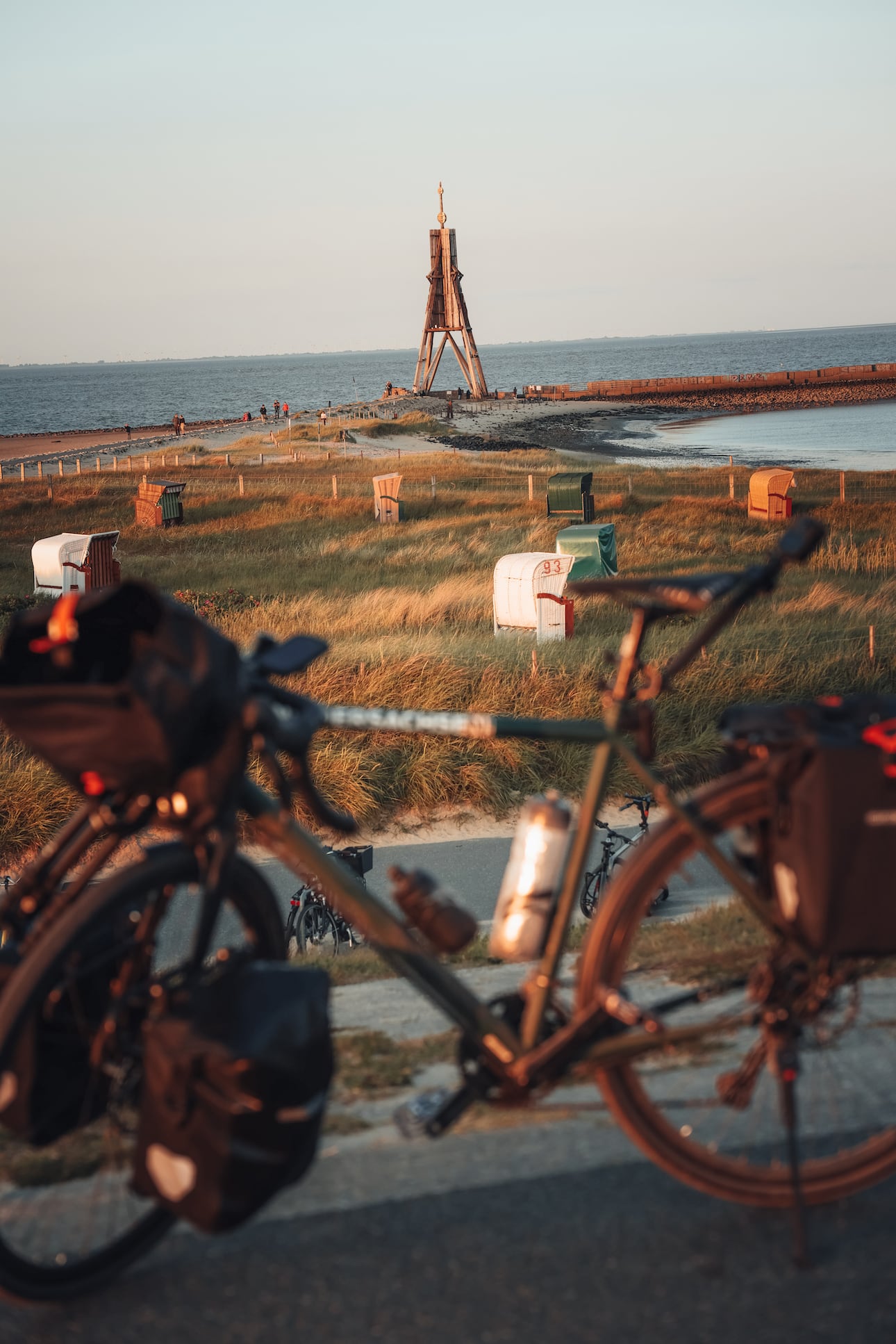 Kugelbake in Cuxhaven am Ende des Weserradwegs