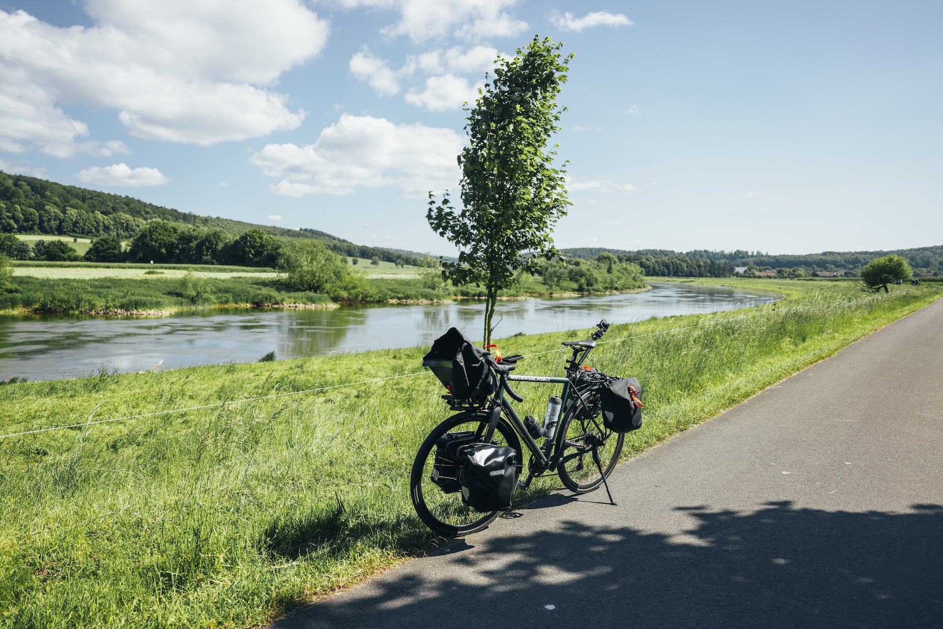 Gravel Bike auf dem Weserradweg im Weserbergland