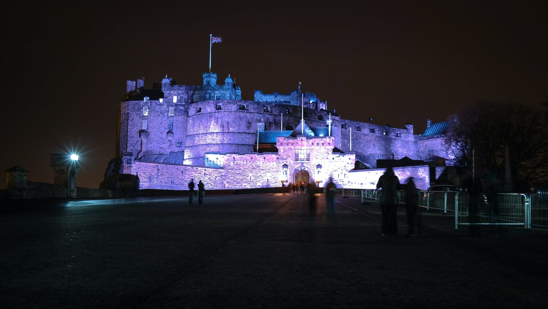 Edinburgh Castle in der Silvesternacht