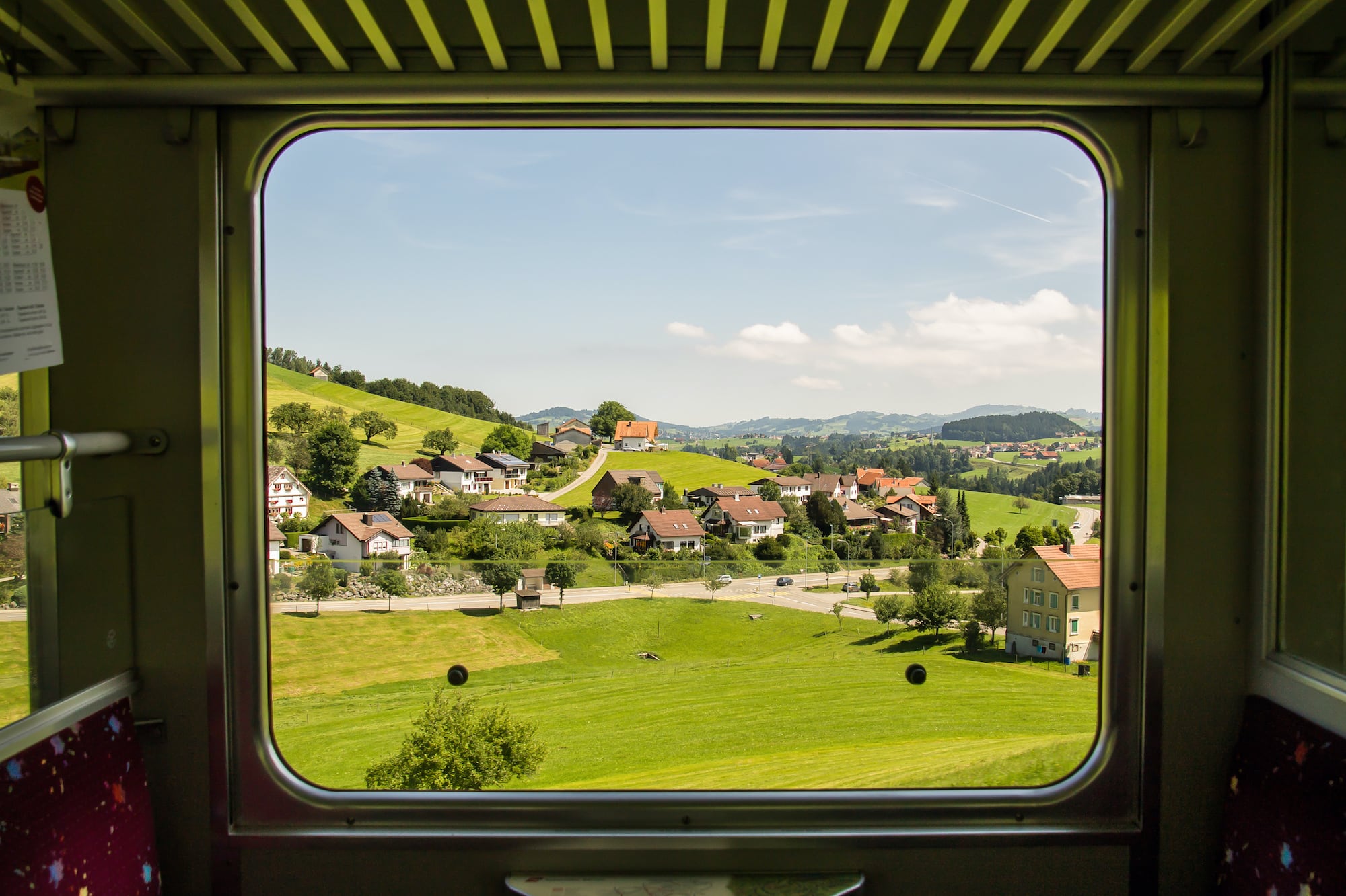 Blick aus dem Fenster im Zug